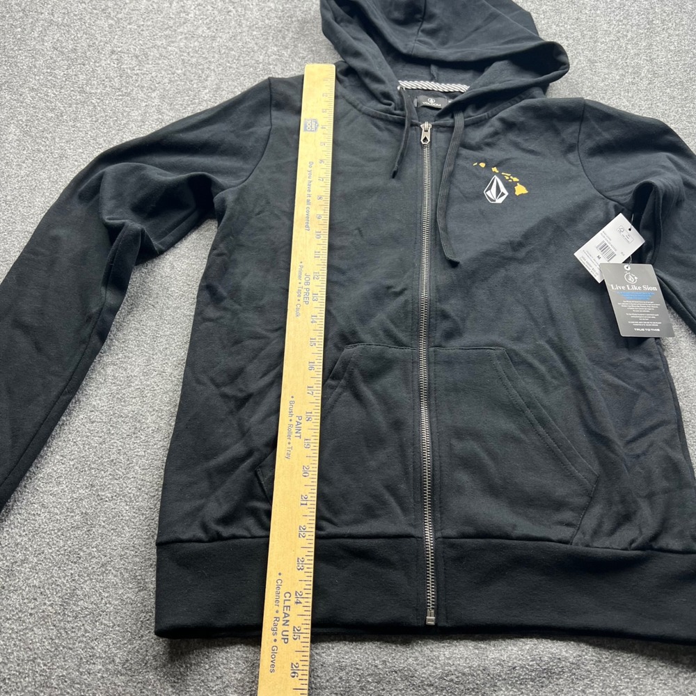 Volcom Sealed Hoodie Womens Medium Black Pineapple Hawaii Live Like Sion Zip Up - Picture 8 of 16